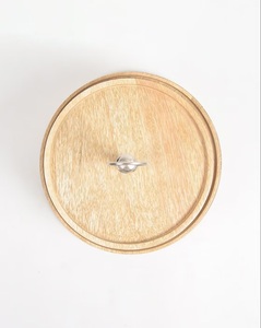 Soporte de pastel de madera redondeado de alta calidad Soporte de postre de dos neumáticos con mango de metal y base de soporte con pies a la venta a precio bajo - Product Image 6