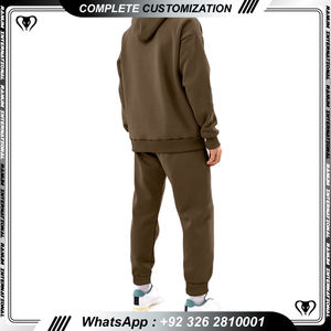 Survêtement en coton personnalisé de haute qualité ensemble de sweat à capuche et de jogging pour hommes ensemble de pantalons de survêtement surdimensionnés pour hommes - Product Image 2