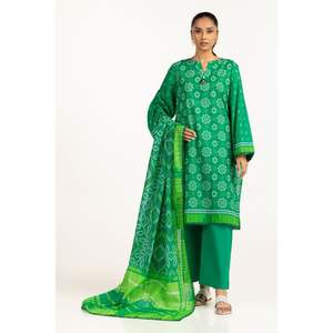 ชุดสูทลายพิมพ์สีเขียว 3 ชิ้น สำหรับผู้หญิง สไตล์ลำลอง สวยสง่า เหมาะสำหรับใส่ทำงาน ความยาวระดับเข่า แต่งเพชร ดีไซน์ทันสมัย ระบายอากาศได้ดี สำหรับฤดูร้อน รับผลิตแบบ OEM ODM - Product Image 3