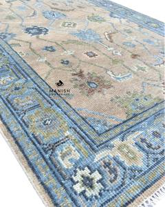 Alfombra Oushak hecha a mano moderna, diseño Floral tradicional de lana de Nueva Zelanda, alfombras de látex al mejor precio para uso de oración en la sala de estar - Product Image 4