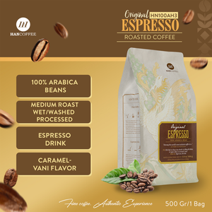 กาแฟอาราบิก้าเอสเพรสโซคั่ว100% แบบพรีเมี่ยมสีน้ำตาลเข้ม-500กรัม/ถุง-oM/odm-ซิปกระเป๋า1วาล์ว - Product Image 3