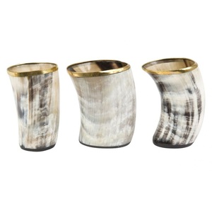 Coupe de corne de Viking rustique fait à la main cadeau de tasse d'hydromel nordique - Product Image 5