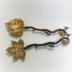 Último patrón, llegada, chapado en oro y Color negro, recubierto de polvo, hojas de Metal de calidad Superior, juego de cubiertos de diseñador, suministros - Product Image 1