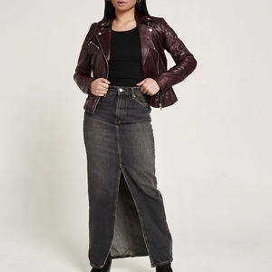 แจ็กเก็ตหนังแขนยาวระบายอากาศได้ดีมีซิปสำหรับผู้หญิงเสื้อผ้าขนสัตว์เทียมทันสมัยสำหรับฤดูหนาว - Product Image 6