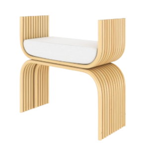 Bon tabouret Kyoto en rotin de qualité avec coussin Fabrication de chaises en rotin super confortables en Indonésie - Product Image 1