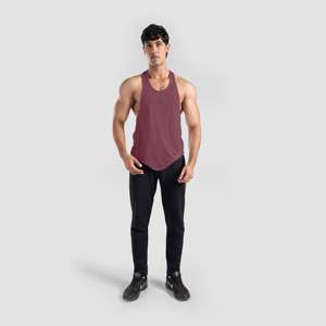 เสื้อกล้ามชายสีน้ำตาลแดงสำหรับออกกำลังกายในยิม - Product Image 4