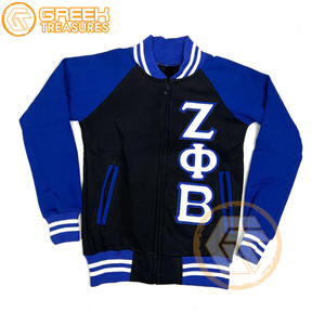 Chaqueta universitaria personalizada Zeta Phi Beta, ropa de hermandad, vellón transpirable de alta calidad, cresta bordada y letras más finas para mujer - Product Image 2