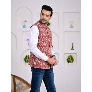 Veste d'hiver pour homme à motifs imprimés et boutons décoratifs pour l'extérieur - Product Image 3