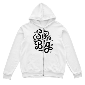 Sweat à capuche zippé oversize en polaire pour homme, chaud et épais pour l'hiver, 100 % coton, teint uni, imprimé sérigraphié, écologique - Product Image 1