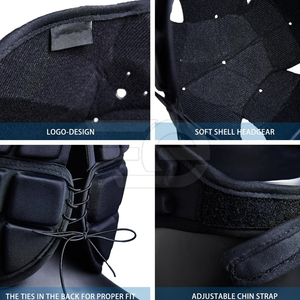 Rugby Helmets Reinforced Shell Head Protection Gear Soft Interior Padding Adjustable Chin Strap For Secure Fit In Sports Use - Product Image 6