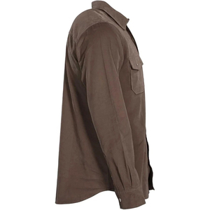 Camisa de trabajo para hombre con logotipo personalizado, camisa de trabajo de tela de sarga de algodón personalizada de manga larga con botones grandes y altos, camisas Cargo - Product Image 4