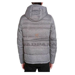 Blouson matelassé avec logo personnalisable pour hommes Veste d'hiver style bombardier Manteau à bulles rembourré avec fermeture éclair Vêtements d'extérieur chauds à la mode - Product Image 3