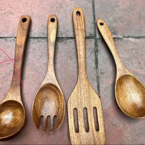 Ustensiles de cuisine en bois naturel Outils de cuisine et de service Vaisselle durable Service de café Ustensiles de cuisine - Product Image 1