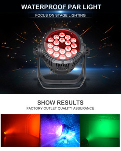 RGBW 18 pièces * 18W Led étanche Par Can -Outdoor Par Can Led avec une grande puissance et une qualité Stable - Product Image 4
