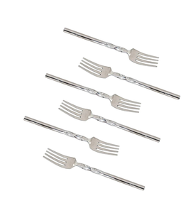 Cubiertos de lujo Tenedor Cuchara Juego de cubiertos Cuchara y tenedor de oro de acero inoxidable para restaurante y pieza de diseño - Product Image 2