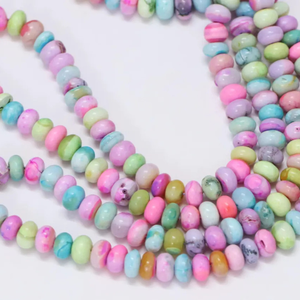 Perles rondes en opale multicolores : Bijoux artisanaux en pierres précieuses AAA - Product Image 3