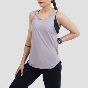 เสื้อกล้าม100% ผ้าฝ้ายระบายอากาศแห้งเร็วสำหรับผู้หญิงเสื้อกล้ามแขนกุดสำหรับใส่ไปยิมเสื้อแห้งเร็วใหม่ - Product Image 1