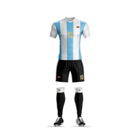 Camiseta de Fútbol de la Selección Argentina 2025 Personalizada con Nombre Impreso por Sublimación, Alta Calidad, 100% Poliéster, Secado Rápido, Cuello Redondo, Media Manga