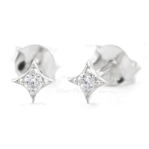 Boucles d'oreilles pour femmes en or massif 14 carats de haute qualité Boucles d'oreilles en or naturel 6 mm disponibles au prix de gros - Product Image 3