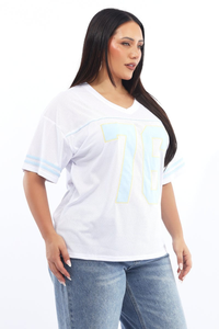 Camiseta de Jersey de algodón de talla grande personalizable de alta calidad para mujer estilo informal de gran tamaño de secado rápido al por mayor OEM ODM Bangladesh - Product Image 3
