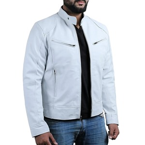 Nueva ropa de hombre, abrigo de cuero para hombre, chaqueta de cuero para motocicleta Punk con cuello levantado, moda Primavera Verano - Product Image 5