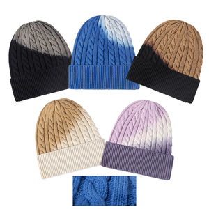 2025 câble tricot bonnet chapeaux Logo personnalisé hiver chapeau casquettes blanc bonnets hommes unisexe adultes tricot bonnet - Product Image 1
