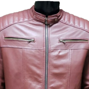 เสื้อแจ็คเก็ตหนังแฟชั่นผู้ชายเย็บทนทาน พร้อมโลโก้ด้านหน้า กันน้ำและเป็นมิตรกับสิ่งแวดล้อม สำหรับการใช้งานระยะยาวและลุคที่ทันสมัย - Product Image 5