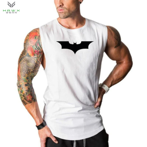 Black Bat Fitness Tank Tops for Men Plus Size Cotton Bodybuilding Stringer <b>Vest</b> O-Neck Summer Gym Clothing <b>Running</b> Sports - Product Image 1