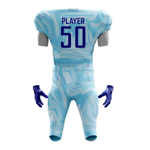 Ropa deportiva de entrenamiento, uniformes de fútbol americano transpirables, poliéster Spandex, secado rápido, logotipo personalizado, conjuntos de uniformes ligeros - Product Image 2