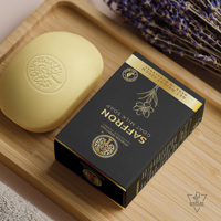 Boîte à savon artistique en papier couché écologique de haute qualité, petits cartons pliables à rabat pour emballage cosmétique, finition mate, vente en gros