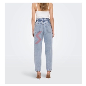 Pearl Design Jean Women's <b>Pants</b> Jeans Denim Fabric Skinny Style Blue Color Leg Zipper Fly <b>Ladies</b> Jeans OEM Serviced 2025 - Product Image 3