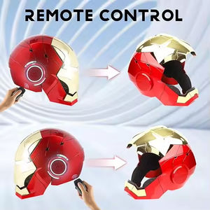 Máscara de Casco de <span class=keywords><strong>Iron</strong></span> <span class=keywords><strong>Man</strong></span> 3D, Máscara de Halloween de PVC con Luces LED, Apertura y Cierre con un Clic, Usable para Adultos, Máscara de Cosplay - Product Image 6