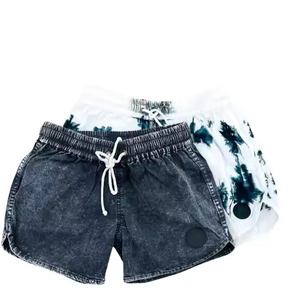 Pantalones cortos lavados con ácido de gran tamaño con impresión de logotipo personalizado, ropa de calle ligera, servicio OEM transpirable recién llegado disponible - Product Image 2