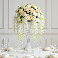 Support à fleurs moderne de luxe en fer et acrylique, centre de table pour mariage, vase pour événements de mariage