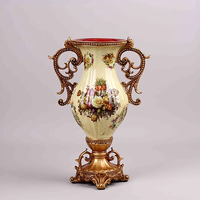 Vase de sol décoratif moderne et fiable en laiton, pot à fleurs pour chambre d'hôtel de luxe, finition émail blanc, peinture design pour scène de mariage