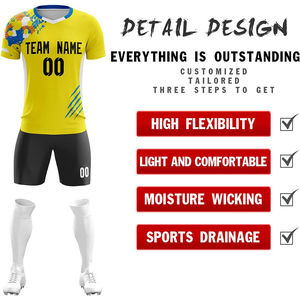 Nueva llegada mejor sublimación ropa deportiva 100% personalizar mejor diseño tu propio uniforme de fútbol conjunto uniforme de fútbol - Product Image 6