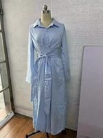 Abaya Bohème Musulmane Élégante pour Femme, Imprimé Numérique Uni, Respirante, Taille Naturelle, Col en V, Manches Longues, Robe Longue Modeste Coupe A-line