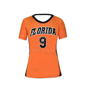 Großhandel maßge schneiderte Frauen Hochwertige Volleyball Uniform Jersey Spandex/Baumwolle 180g Quick Dry Breath able Custom Design - Product Image 4