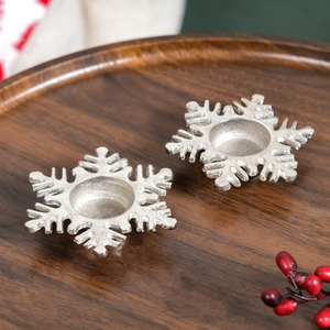 <b>Snowflakes</b> Metal Tea <b>Light</b> Holder and Candle Holder for Home Decor Trendy for Christmas Decoration - Product Image 3