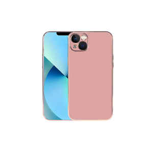 Coque de protection arrière en silicone rose doré de luxe Netzy pour iPhone 13 Pro Max et Plus, étui SAFA Viyana compatible avec iPhone 13 - Product Image 1