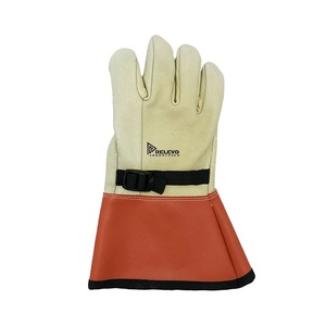 Gants de soudage en cuir industriels avec logo personnalisé, résistants à la chaleur, pour la construction, l'usine, l'hiver, vente en gros - Product Image 1