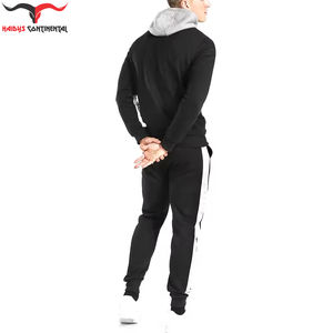 Sweatshirts à capuche et sweat-shirts confortables et élégants pour hommes Ensemble de survêtements avec joggings pour un usage quotidien Brodés Teints unis pour l'hiver - Product Image 2