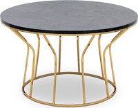 Mesa auxiliar de mármol redondo de acero inoxidable para dormitorio, Centro de lujo, moderna, Industrial, personalizada