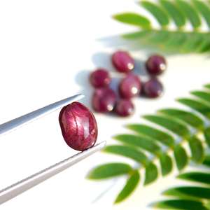 Cabujón de rubí de estrella Natural, piedra preciosa suelta, cristal curativo, rubí, Estrella sedosa, corindón, familia de cristal, lote de colgante de piedra de nacimiento de julio - Product Image 3