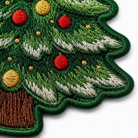 Patch brodé Arbre de Noël à coudre, Applique décorative en tissu pour vestes, sacs à dos, chapeaux, DIY