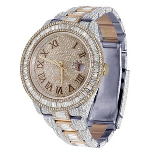 Alta calidad automático hecho a mano personalizado completamente helado de acero inoxidable Hip Hop Moissanite reloj de diamantes para precio al por mayor - Product Image 5