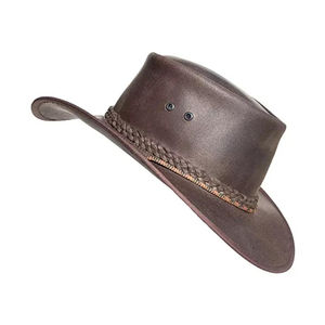 Sombreros de vaquero de cuero hechos a mano estilo occidental rústico, correa ajustable, perfecto para festivales al aire libre y minoristas - Product Image 2