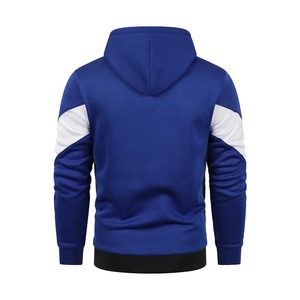 Sudadera con capucha de retazos con cremallera ajustada para hombre, sudadera deportiva informal para el día a día con estampado digital para el verano - Product Image 2