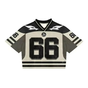 Services OEM Maillot de Football Américain Vintage Surdimensionné Rétro Streetwear Maillots de Sport Court Grande Taille Prix de Gros - Product Image 4