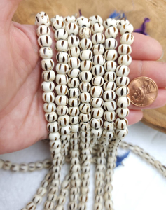 Cuentas de Hueso Talladas a Mano Ecológicas, Diseño Cuadrado Blanco Natural, Accesorios de Joyería, Manualidades, Moda, Z ENTERPRISES - Product Image 3